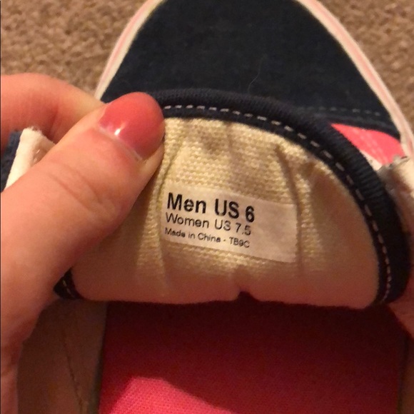 Hot pink and navy blue vans - Picture 2 of 2